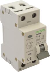 TRACON Tracon EVOK2B3203 Kombinált védőkapcsoló, 2P, 2modul, B karakterisztika 32A, 30 mA, 4, 5kA, AC (EVOK2B3203)