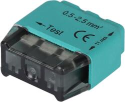 Tracon Electric Tracon RVU2, 5-3 Csavar nélküli vezetékösszekötő, zöld 3x0, 5-2, 5mm2, 450VAC, max. 16A (RVU2,5-3)