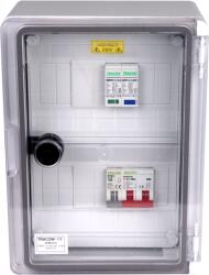 TRACON Tracon SPBPV116 Túlfeszültség-védelmi doboz fotovoltaikus rendszerekhez 280×210×130mm, IP65, IK10, AC1+2, 230V, In: 16A, Iimp: 12.5kA, (SPBPV116)