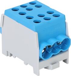 Tracon Electric Tracon FLECU-35-25-3K Főáramköri leágazó kapocs, sínre szerelhető, kék 6-35mm2, max. 1000VAC/DC, max. 125A (FLECU-35-25-3K)