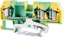Tracon Electric Tracon TSKC4/3JD Védővezető ipari sorozatkapocs, rugós, sínre, zöld/sárga 800V 32A 0.08-4 mm2 3P (TSKC4/3JD)