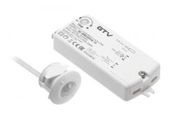 GTV AE-WBEZDPIR-10 Érintkező nélküli kapcsoló PIR 230V, max. 250W, kábel 2m, fehér (AE-WBEZDPIR-10)