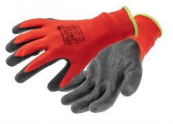 Högert Technik HT5K751-10 RODER latex bevonatú védőkesztyű piros/fekete (12 pár/csomag) 10 (HT5K751-10)