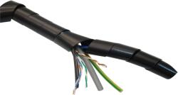 Tracon Electric Tracon KSPI-8F Vezetékösszefogó szalagspirál, fekete dmin-dmax=12-50mm, PE (KSPI-8F)