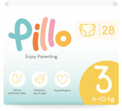 Pillo prémium minőségű, szuper nedvszívó, hipoallergén pelenka 3 (midi), 6-10kg, 28db