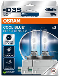 OSRAM Xenarc Cool Blue Boost D3S xenon izzó off-road használatra, akár 7000 K színhőmérséklet, LED-es megjelenés, PK32d-5 foglalat, 3200 lumen fényáram, 66340CBB-2HB, 2 darab/csomag (66340CBB-2HB)
