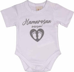 Hamarosan érkezem újszülött baba body, babaváró ajándék - pindurka