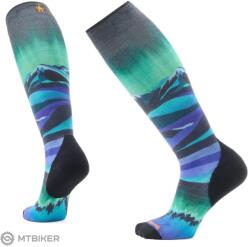 Smartwool Targeted Cushion Compression Print OTC női térdzokni, fekete/kék (M)