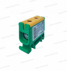 OMU system TUK22550PE 2x2, 5-50mm2 160A CU: 145A AL 1pol. zöld-sárga csatlakozókapocs, sorkapocs (TUK22550PE)