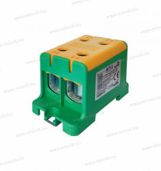 OMU system 1 pólusú zöld-sárga fővezetéki sorkapocs csatlakozókapocs 4x16-95mm2 CU 245A AL 220A Omu system TUK4 (TUK41695PE)