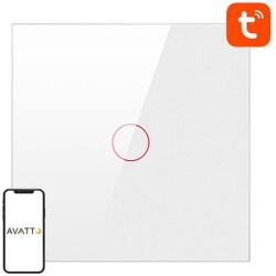Avatto Smart Light Switch ZigBee Avatto LZTS02-EU-W1 1 Way No Neutral TUYA (white) (LZTS02-EU-W1)