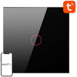 Avatto Smart Light Switch ZigBee Avatto LZTS02-EU-B1 1 Way No Neutral TUYA (black) (LZTS02-EU-B1)