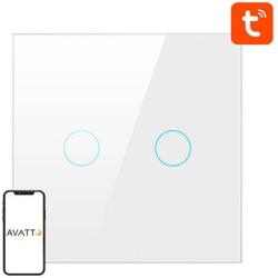 Avatto Smart Light Switch ZigBee Avatto ZTS02-EU-W2 2 Way TUYA (white) (ZTS02-EU-W2)