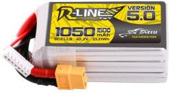 Tattu R-Line 5.0 1050mAh 22.2V 6S 150C XT60 Plug Battery (TAA10506S15X6)