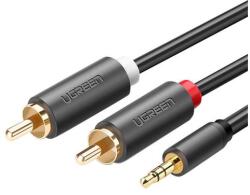 UGREEN AV102 2x RCA (Cinch) jack 3, 5 mm-es kábel, 1, 5m (fekete) (10511) - jatekotthon