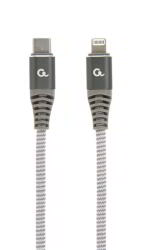 Gembird USB-C Apa - Lightning Apa 2.0 Adat és Töltő Kábel - 1.5 m, Szürke