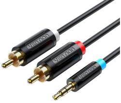 Vention Cable Audio Adapter 3.5mm Male to 2x Male RCA Vention BCLBK 8m Black (BCLBK) - jatekotthon