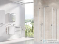RAVAK CHROME CRV2+CRV2 100x110 cm-es nyílóajtós, sarokbelépős zuhanykabin, szatén/transparent 1QVA0U00Z1SET100110 (1QVA0U00Z1SET100110)