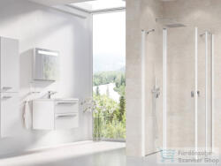 RAVAK CHROME CRV2+CRV2 110x110 cm-es nyílóajtós, sarokbelépős zuhanykabin, fehér/transparent 1QVD0100Z1SET110110 (1QVD0100Z1SET110110)
