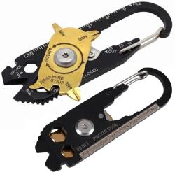 Kulcstartó karabineres túlélőkés multitool 20 az 1-ben (v11262)