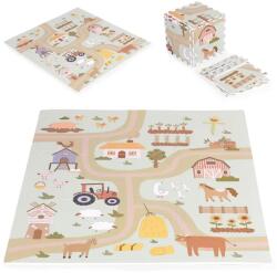 ECOTOYS Gyermek hab szőnyeg puzzle 90, 5x90, 5 cm 21 db (ECOEVA019)
