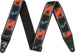 Fender Neon monogram kék-narancssárga heveder