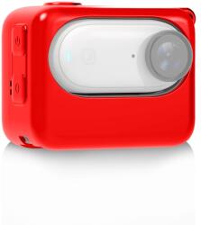 PULUZ Husă din silicon pentru husă de încărcare Insta360 GO 3 / Insta360 GO 3S roșu