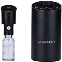  CYBERDUST Autós Illóolaj Diffúzor, Fekete, Hideg Levegős Diffúziós Technológiával, Hordozható, Csendes, Vezeték Nélküli, Időzítővel és Újratölthető Akkumulátorral, Ideális Autóba, Szobába, Ir