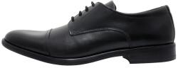 Silesco Pantofi barbati, Silesco, 121-T-S-Negru, elegant, piele naturala, cu toc, negru (Marime: 41)