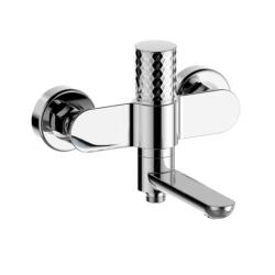 Mereo Mereo, Falra szerelhető fürdőkád csaptelep csuklós karú gyémánttal, Viana, tartozékok nélkül, 150 mm, króm, MER-CBE90203A (MER-CBE90203A)