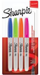 Sharpie Alkoholos marker készlet, 1 mm, kúpos, SHARPIE Fine Point , 4 különböző szín (NSH2065403) - kellekanyagonline
