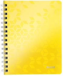 Leitz Caiet cu spirala A5, 80 file, dictando, galben, LEITZ WOW (LZ46390016)