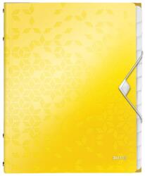 Leitz Mapa plastic cu 12 separatoare, A4, 200 coli, galben, LEITZ WOW (LZ46340016)