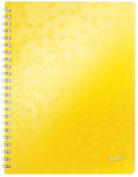 Leitz Caiet cu spirala A4, 80 file, dictando, galben, LEITZ WOW (LZ46370016)