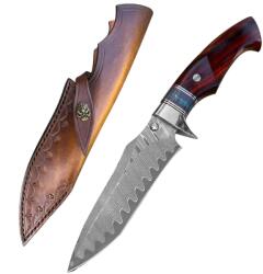 HARAHU KA-29025 damaszk vadászkés - Sötétbarna KP29025
