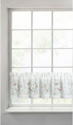 EUROFIRANY Sylwia tavaszi virágos vitrázs függöny Rózsaszín 30x150 cm