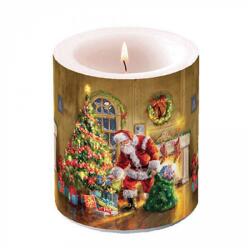 Ambiente Karácsonyi átvilágítós gyertya 10x10xcm Gifts under Christmas tree