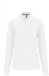 Designed To Work WK276 hosszú ujjú galléros férfi piké póló Designed To Work, White-2XL (wk276wh-2xl)