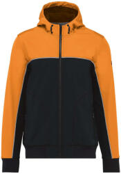 Designed To Work WK450 kétszínű három rétegű, kapucnis softshell dzseki Designed To Work, Black/Orange-S (wk450bl-or-s)