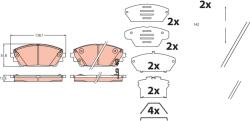 TRW fékbetétkészlet, tárcsafék TRW GDB2456 (GDB2456)