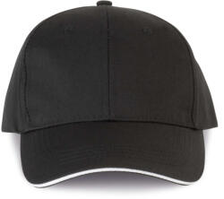 Designed To Work WKP145 hat paneles tépőzáras baseballsapka Designed To Work, Black/White-U (wkp145bl-wh-u)