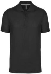 Designed To Work WK274 férfi galléros póló rövid ujjakkal, oldalsó slicceléssel Designed To Work, Dark Grey-XL (wk274dg-xl)