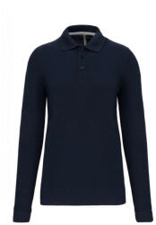 Designed To Work WK276 hosszú ujjú galléros férfi piké póló Designed To Work, Navy-2XL (wk276nv-2xl)