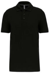 Designed To Work WK270 rövid ujjú férfi galléros póló, kontrasztos diszítésekkel Designed To Work, Black/Silver-3XL (wk270bl-si-3xl)