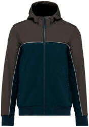 Designed To Work WK450 kétszínű három rétegű, kapucnis softshell dzseki Designed To Work, Navy/Dark Grey-L (wk450nv-dg-l)