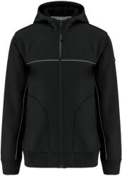 Designed To Work WK450 kétszínű három rétegű, kapucnis softshell dzseki Designed To Work, Black-L (wk450bl-l)