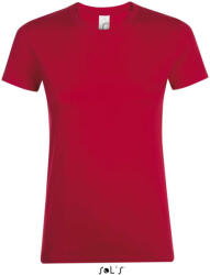 SOL'S Női REGENT kereknyakú rövid ujjú pamut póló, SOL'S SO01825, Red-3XL (so01825re-3xl)