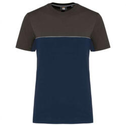 Designed To Work WK304 kétszinű strapabíró unisex kereknyakú rövid ujjú póló Designed To Work, Navy/Dark Grey-S (wk304nv-dg-s)