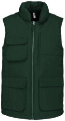 Designed To Work WK615 vízálló bélelt unisex mellény Designed To Work, Forest Green-S (wk615fo-s)