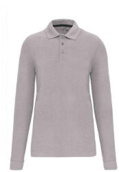 Designed To Work WK276 hosszú ujjú galléros férfi piké póló Designed To Work, Oxford Grey-2XL (wk276oxg-2xl)